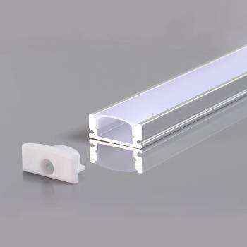 OPTONICA АЛУМИНИЕВ ПРОФИЛ ЗА LED ЛЕНТА БЯЛО ТЯЛО L=2m 17.4x7x12.4mm (5184)