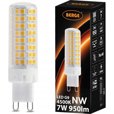 BERGE LED žárovka G9 - 7W - 790Lm - PVC - neutrální bílá MZ0353