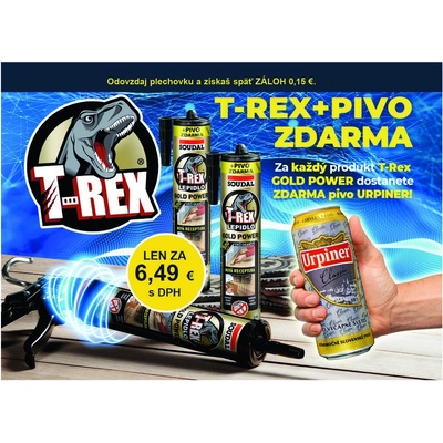 Soudal T-REX GOLD POWER BIELY 290 ml