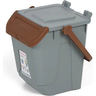 Mobil Plastic Plastový odpadkový kôš na triedenie odpadu ECOLOGY, 25 l, sivá/hnedá