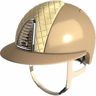 KEP Jezdecká ochranná helma Cromo 2.0 Metal Milano Silvernight SWA golden sand