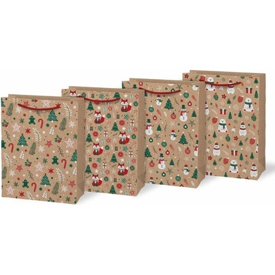 Taška MFP vánoční set 4ks M LUX KRAFT mix V9 (190x250x90)