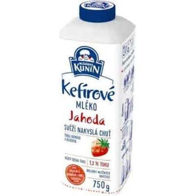 Kunín Kefírové mléko Jahoda 750 g – Zboží Dáma