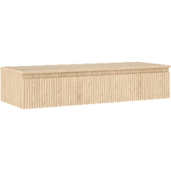 Mexen Rivel баня шкаф за мивка 120 см с плот, 1 чекмедже, релефен, дъб - 91A20-12023-1-BFC81 (91A20-12023-1-BFC81)