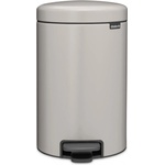 Brabantia Кош за боклук с педал Brabantia NewIcon 1010440, 12 л, Плавно затваряне, Противоплъзгаща основа, Светлосив (1010440)