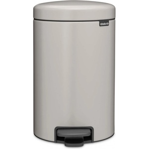 Brabantia Кош за боклук с педал Brabantia NewIcon 1010440, 12 л, Плавно затваряне, Противоплъзгаща основа, Светлосив (1010440)