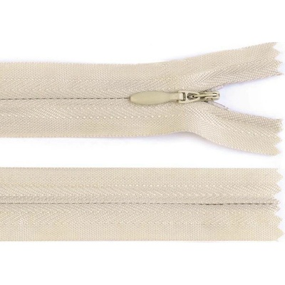 Pro Háčkování Spirálový zip skrytý No 3 délka 20 cm krémový