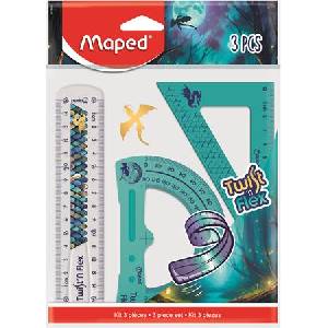 Maped Комплект линийки, пластмасови, нечупливи, 3 части, maped Дракон Дракон" 981898 (981898)