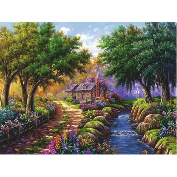 Ravensburger - Puzzle Cottage by the River - 1 500 piese
