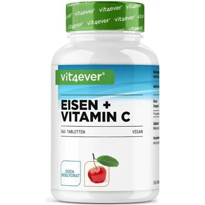 Vit4ever Železo + vitamín C bisglycinát železnatý 365 tablet