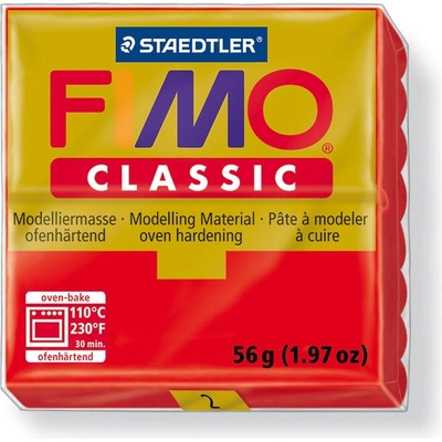 Fimo Staedtler soft karmínová červená 56 g