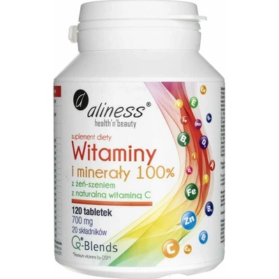 Aliness Vitamíny a minerály 100% 120 tabliet