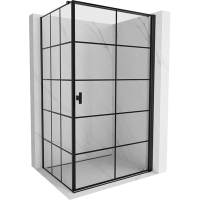 Mexen Mist-B душ кабина с врата - дясна 90 x 95 см, черна решетка, черна - 8A2T-090-095-70-77-P (8A2T-090-095-70-77-P)