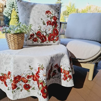 Evenit Gobelínový kruhový obrus Maky 4089 Polyester 140 cm kruh