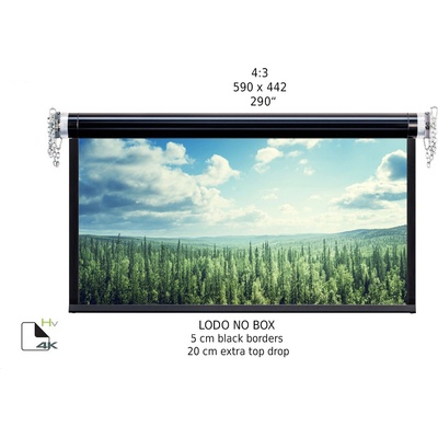 Screenline Моторизиран екран за стена/таван Screenline LODO NO BOX White Ice, 590x443(290), 4: 3, бял, стенен превключвател (SL-LN590BHV)