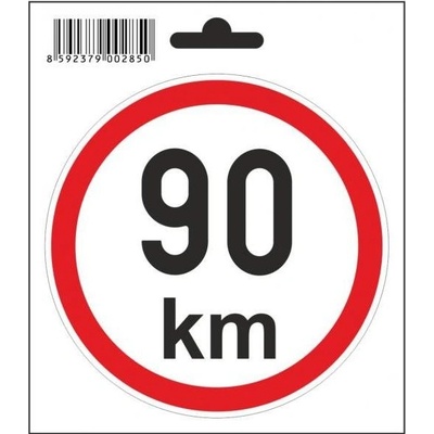 Samolepka 90 km/h, průměr 110 mm