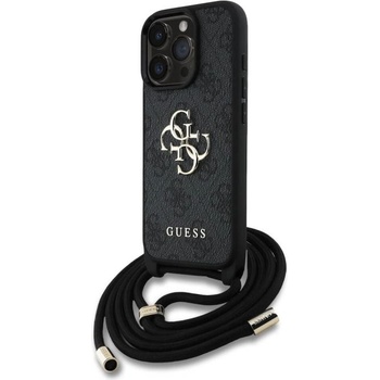 GUESS Калъф Guess PU Grained Triangle Logo MagSafe - iPhone 16 Pro - Черен (3666339302320)
