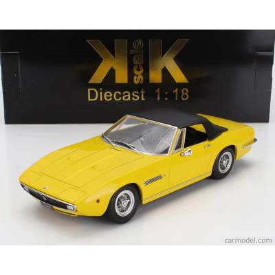 Kk-scale Maserati Ghibli Spider Cabriolet Open 1970 Spoked Rims Cerchio A Raggio Žlutá 1:18