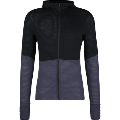 Icebreaker Мъжко вълнено яке Icebreaker Merino 200 Realfleece Descender L/S Zip Hoodie Fleece jumper - Black / Graphite - размер XXL (005-5220-0315)