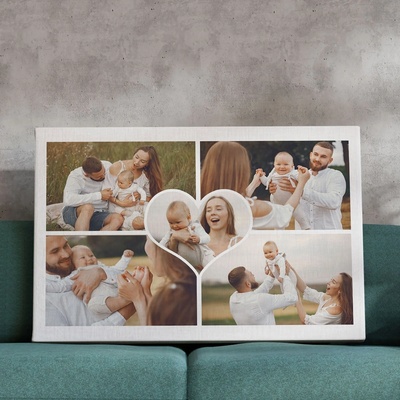Art Gift Decor Картина от канава със снимки - Семейна хармония