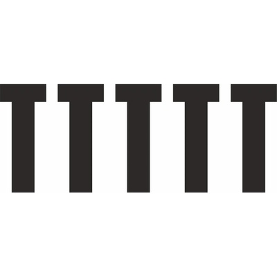 Samolepicí T černá samolepící vinylová fólie arch 5 ks - písmena 50 mm – Zboží Dáma