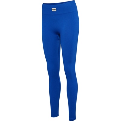 HUMMEL PULSE SEAMLESS RIB MW TIGHTS dámské bezešvé legíny Modrá
