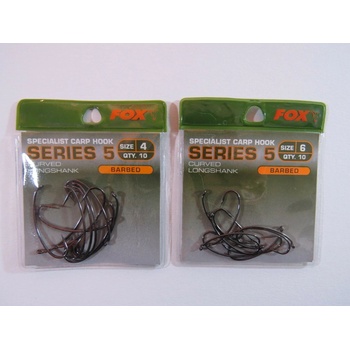 FOX SERIES 5 Specialist Carp Hook CURVED LONGSHANK vel.4 10 ks