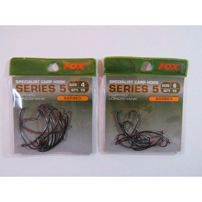 FOX SERIES 5 Specialist Carp Hook CURVED LONGSHANK vel.4 10 ks