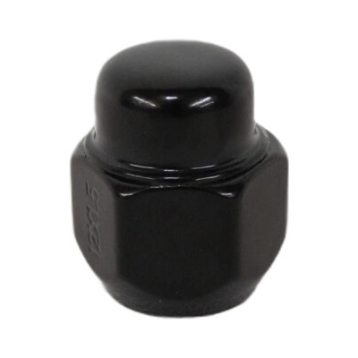 Matice na ALU kola Fiat, Hyundai, Kia, Mazda M12x1,5 černá, kužel, klíč 21, výška 27 mm, uzavřená – Zbozi.Blesk.cz