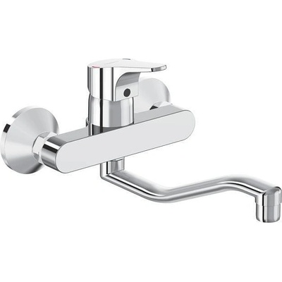 Vidima Стенен смесител за кухня, Vidima, B1929AA, с тръбен чучур (B1929AA)