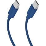 SBS TECABLETISSUETCCB USB-C - USB-C 1.5m 60W плетен кабел - син (8018417447792)