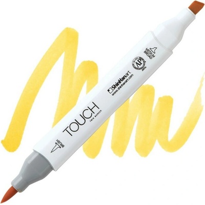 Lihová fixa TOUCH oboustranná Brush & Chisel, Yellow (Y34)