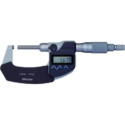 Mitutoyo Digimatic Třmenový mikrometr s bubínkovou řehtačkou 0-25 mm 406-250-30