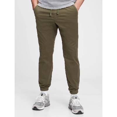 Gap 496157-01 kalhoty slim canvas joggers Flex Zelená