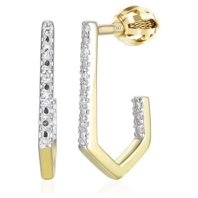Gems, Elegantní náušnice Vionne, kombinované zlato s brilianty, 585-38-3-8046.2ZB0.0.00.HSISC.000.05