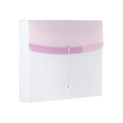 Color Dream box na spisy s gumičkou A4 PP - bielo-fialový 700 µ