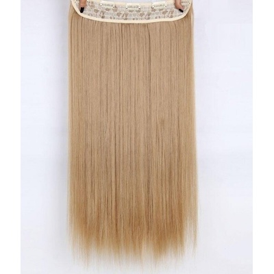 Vlasy clip in 130 g - medové blond vlasové příčesky rovné 55 cm – Zboží Mobilmania