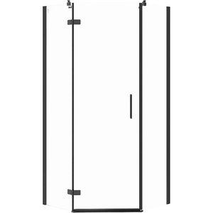 Cersanit Jota - Душ кабина 90x90 см, лява, черно/прозрачно стъкло S160-016 (S160-016)