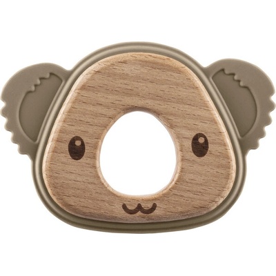 Zopa silikon dřevěné kousátko Koala Sand Beige