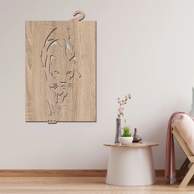 dřevo života Dřevěná dekorace na zeď Panter Rozměry (cm): 80x128, Zvolte barvu dekoru: Dub Sonoma