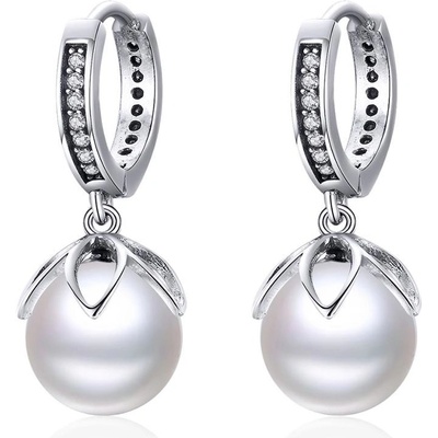 Olivie Russo strieborné náušnice s PERLOU 2901