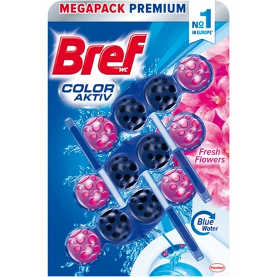 Bref Blue Aktiv WC blok Fresh Flower 3 x 50 g – Zboží Dáma