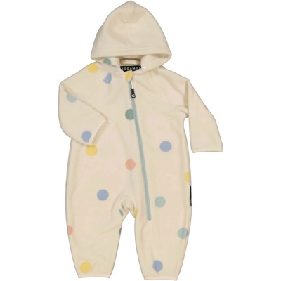Měkký fleecový overal pro děti Geggamoja Dots Beige