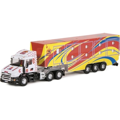 Seva Monti System 1380.1 CIRKUS KLUCKY Scania obytný návěs 1:48