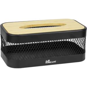 HORECANO HOME-Поставка за кърпички 25x10xh14cm MATT BLACK (KM109A) (0185164)