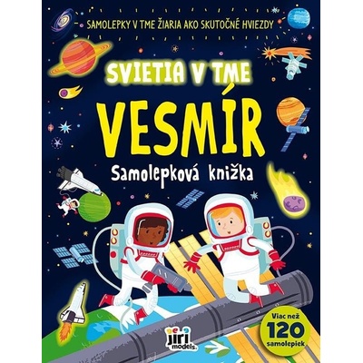 samolepková svietiaca knižka vesmír