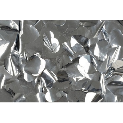 Show Confetti Metal Silver Hearts 1 kg Flameproof