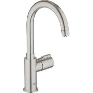 GROHE Кухненски смесител Grohe Red Mono, матиран хром, Supersteel, за топла вода (30035DC0)