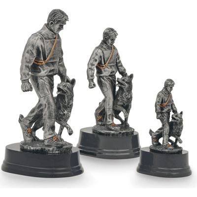 Trofej luxusní psovod výška 17 cm vícebarevná