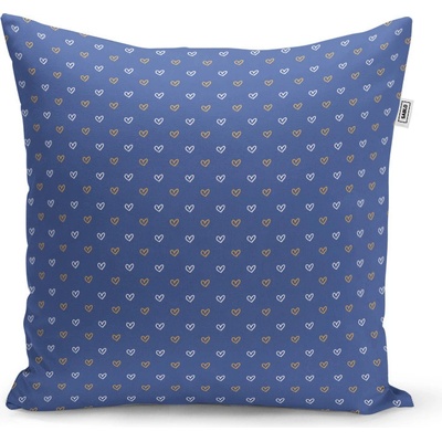 Sablio Vankúš Srdiečka na modrej - 50x50